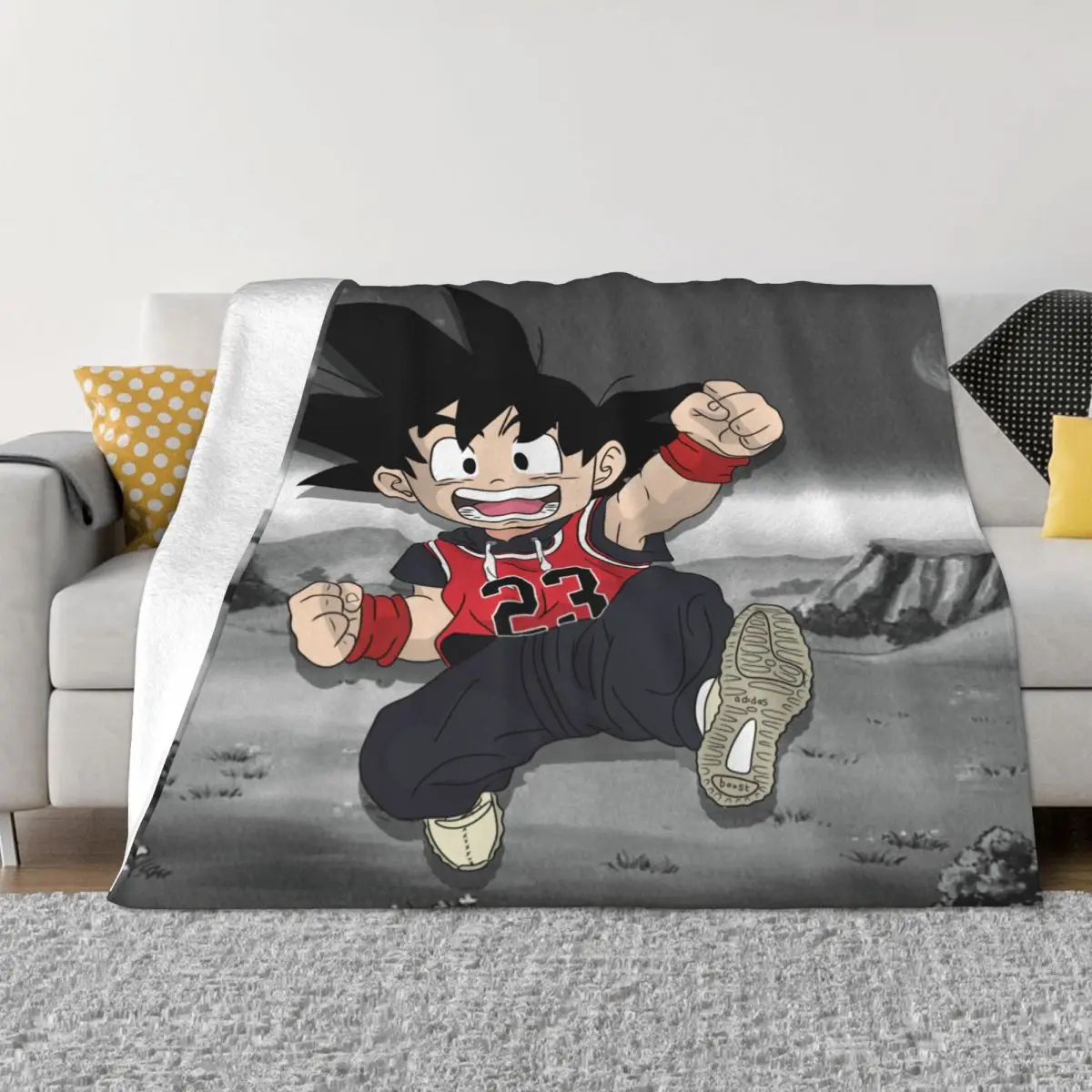 

Son Goku Cool Blankets Fleece Print Multifunction Lightweight Throw Blankets for Bedding Couch Bedding Throws