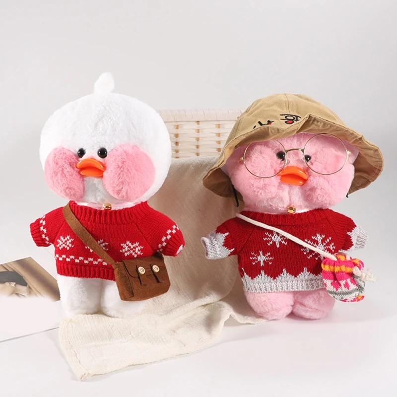 

Red Knitted Sweater for 30cm/12inch Doll Plush Toy Accessories Mini Ducks Bear Goat DIY Lovely Decoration Party Supplies