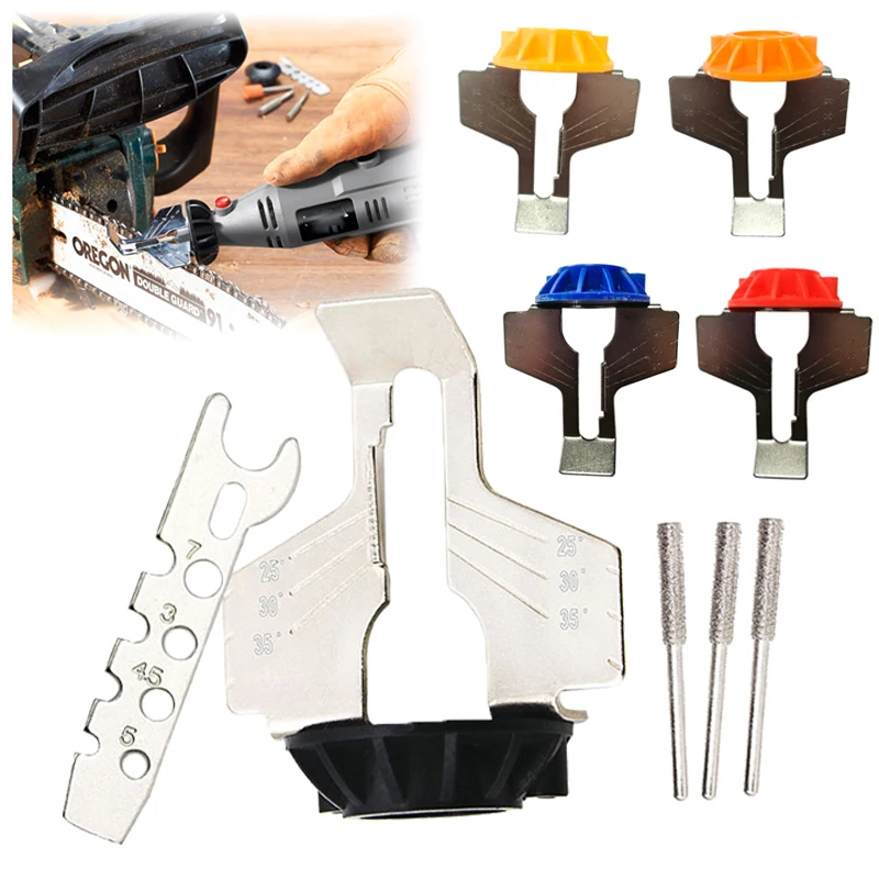 Sharpening Accessory Attachment Chain Saw Tooth Grinding Tools Electric Grinder Accessories for Outdoor Garde