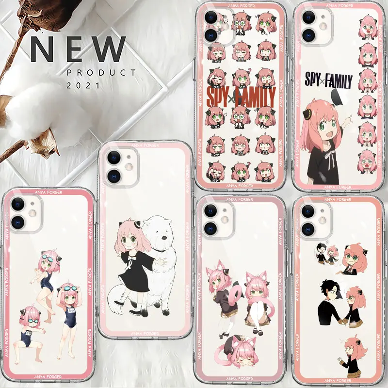 

Phone Coque For iPhone 14 Pro Max 13 12 11 XS XR Mini 7 Plus 8 6S X 6 5 12mini 13mini Fashion Cartoon Anya Forger