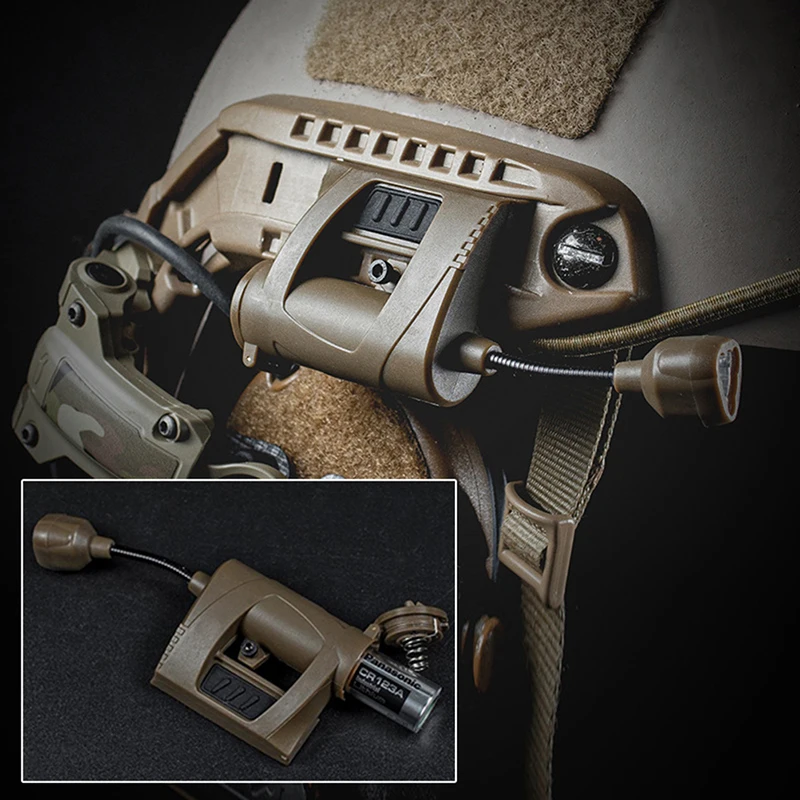 Тактический шлем для страйкбола светильник 3 режима светодиодный Helmet фонарь Charge