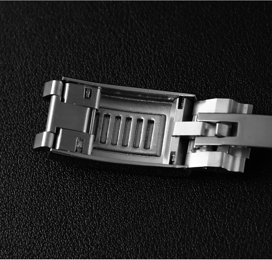 9mm Stainless Steel Folding Buckle Glide Lock Fit For  Submariner Oysterflex Daytona GMT Watch Band Strap Deployment Clasp