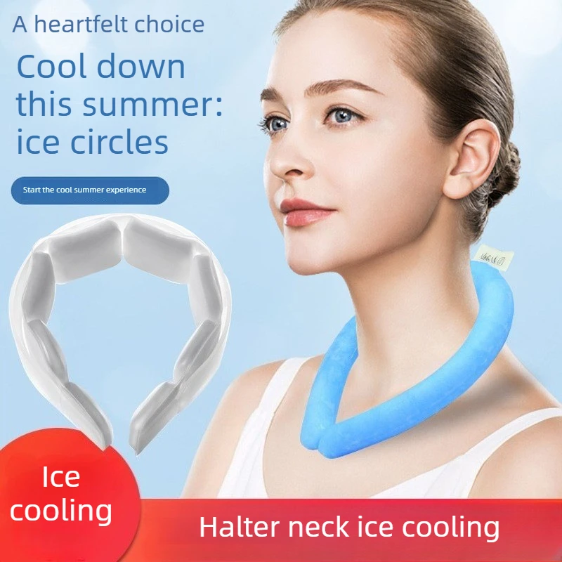 Фото Охлаждающее кольцо для шеи Heat Relief Summer: ледяное ощущение для снижения температуры при занятиях спортом на открытом воздухе и в офисе №1