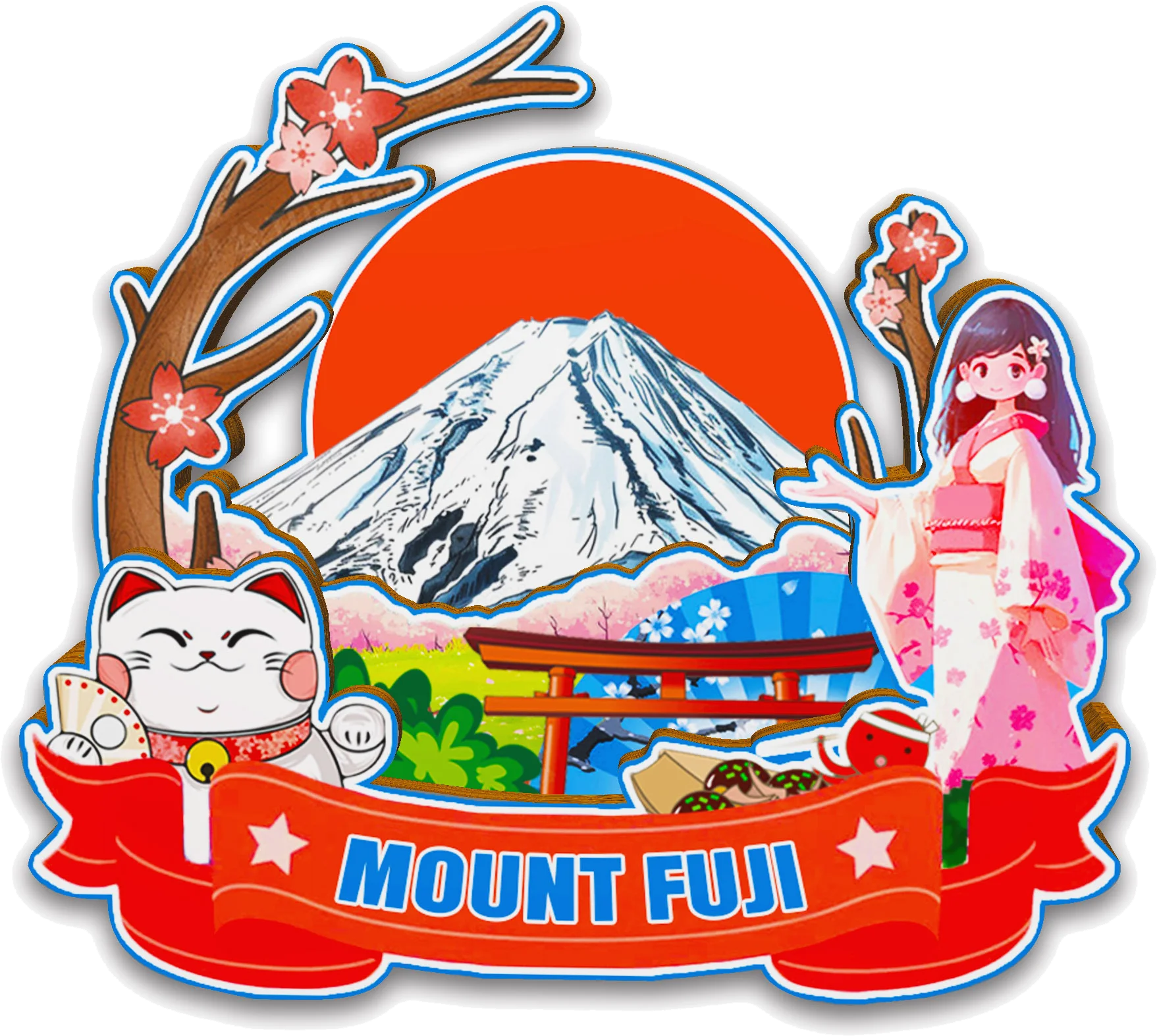 Фото Декоративные магниты для Nikko Okinawa Takfestival Onomichi Mount Fuji Japan City Landmark Travel Уникальные сувениры Наклейки на холодильник №2