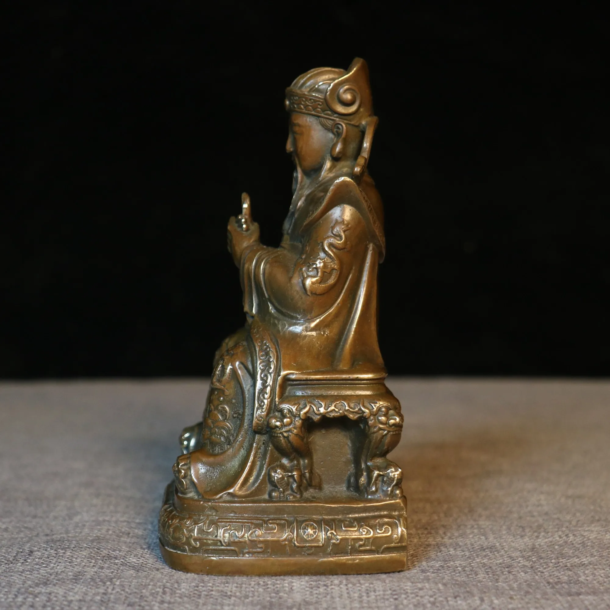 Латунная декоративная статуя Zi Wei Da Di — полностью латунный домашний декор для