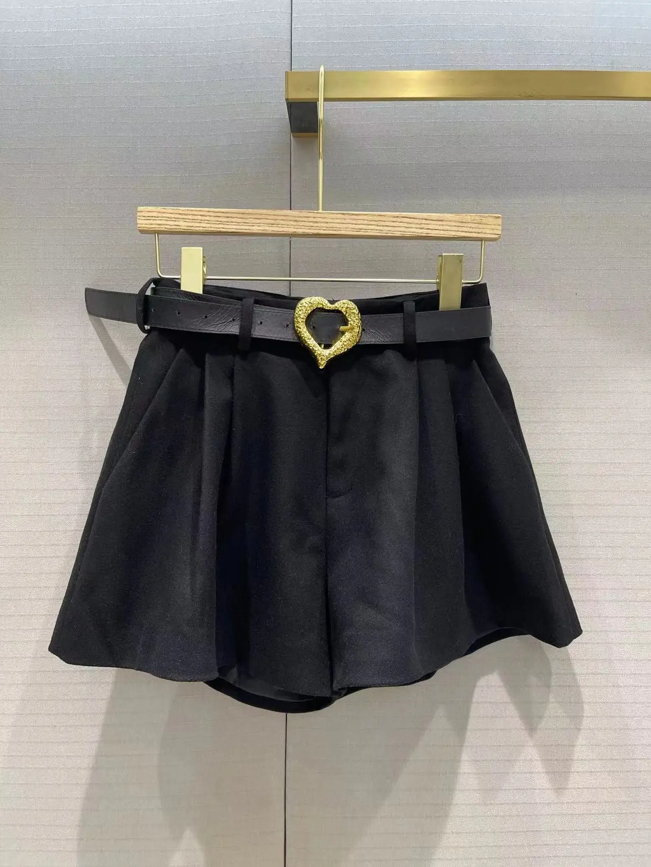 Fyion Shorts Women High Waist Korean Style 2022 New Belt Woolen Black Mini Shorts Female Sexy Top Short