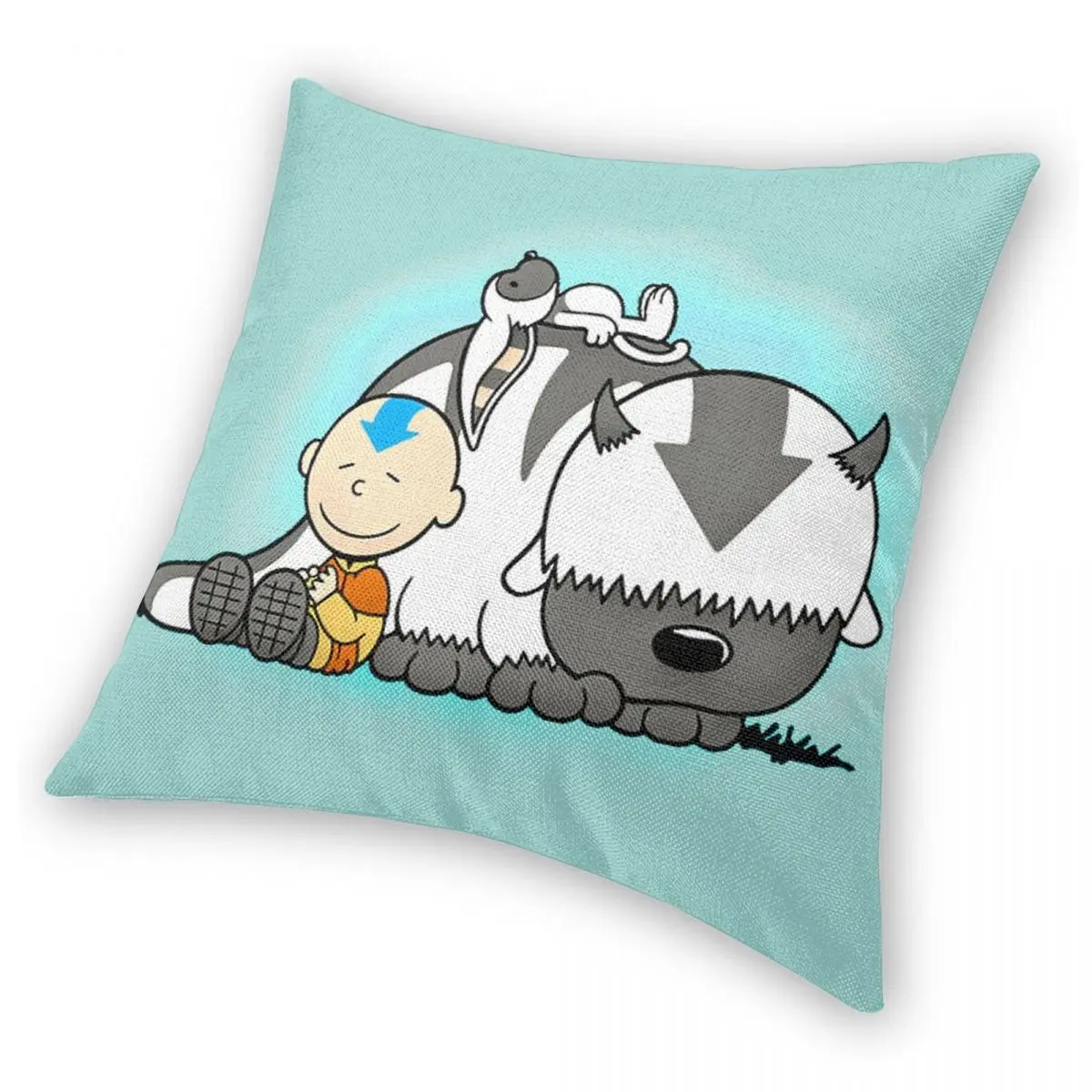 Aang и Appa Avatar чехол для подушки из полиэстера льна