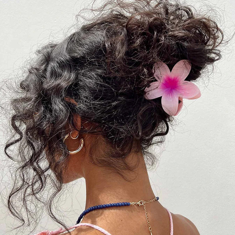 Ful Flower Hair Claws Clips For Women Beach Sweet Hair Clips Hairpins Girls Hair Crab Barrettes Hair Accessories 8cm