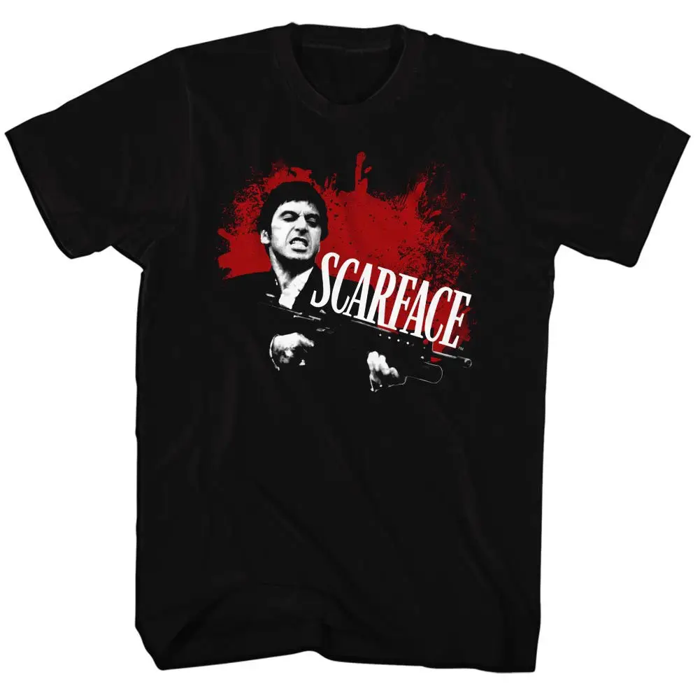 

Mens Scarface Movie Al Pacino T Shirt Gangster In Black Cotton Sm 4Xl