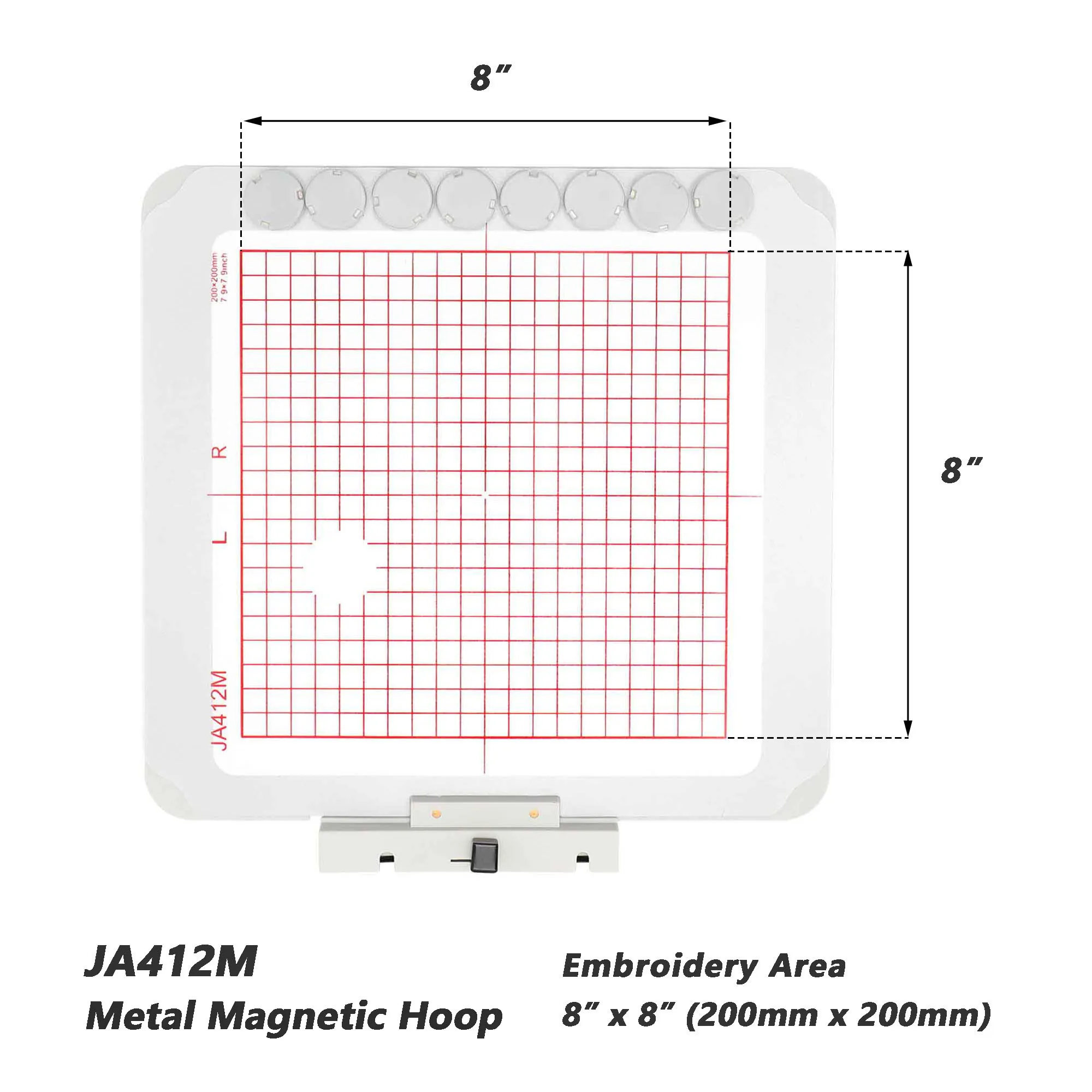 Фото Магнитный обруч для Janome MC 500E 400E 550E Memory Craft Elna Expressive 830 830L, металлическая магнитная рамка для вышивальной машины №2