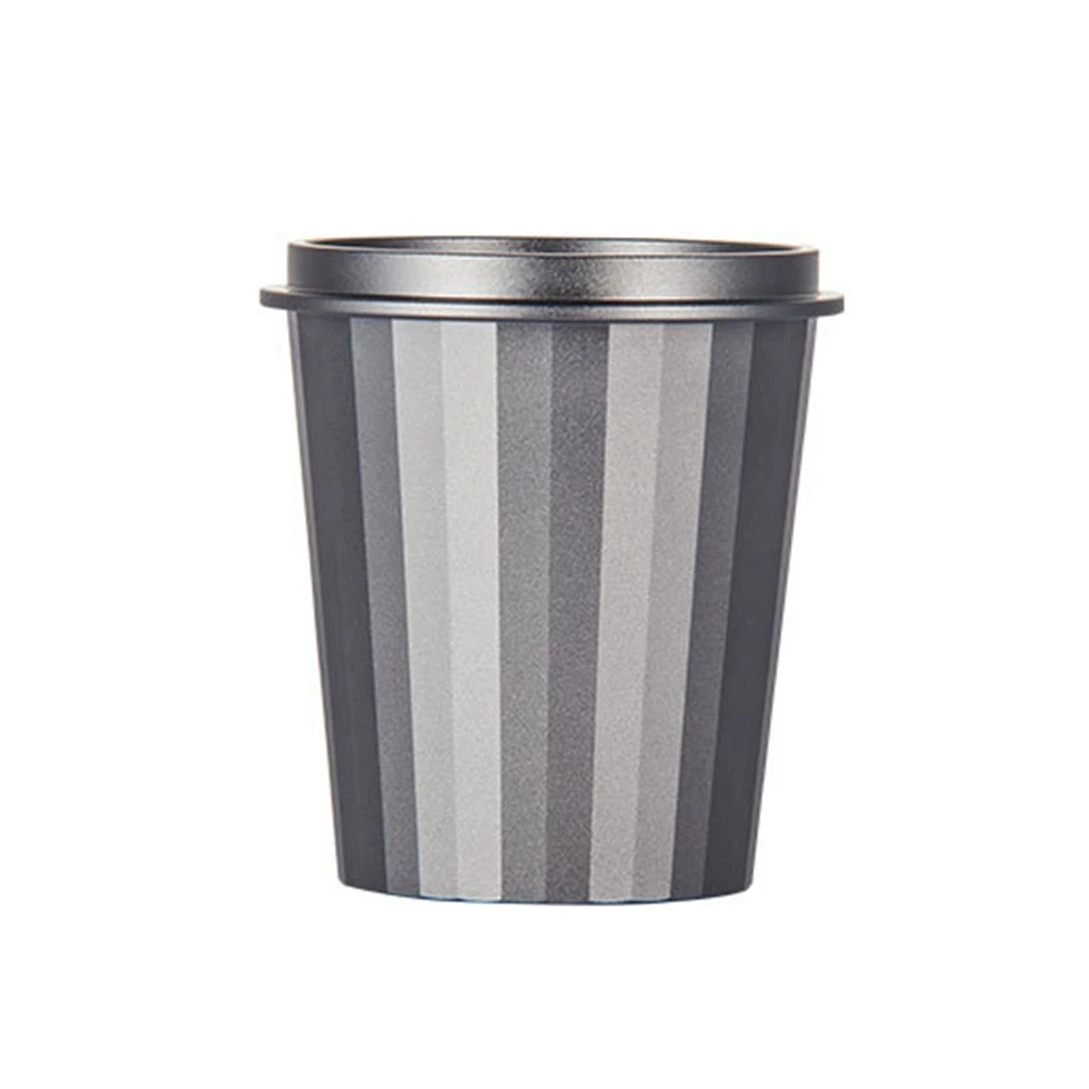 

58mm Coffee Dosing Cup Sniffing Mug for Espresso Machine Stainless Steel Coffee Powder Cup Feeder Silver Gray