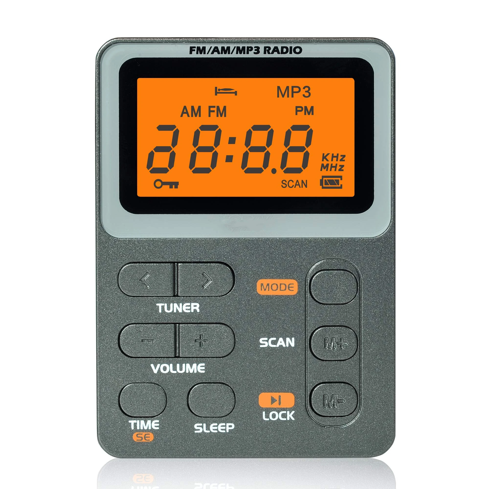 

Portable Radio with Earphone AM/FM Pocket Radio Receiver with Rechargeable Battery Mini Digital Walkman Radio for Walking