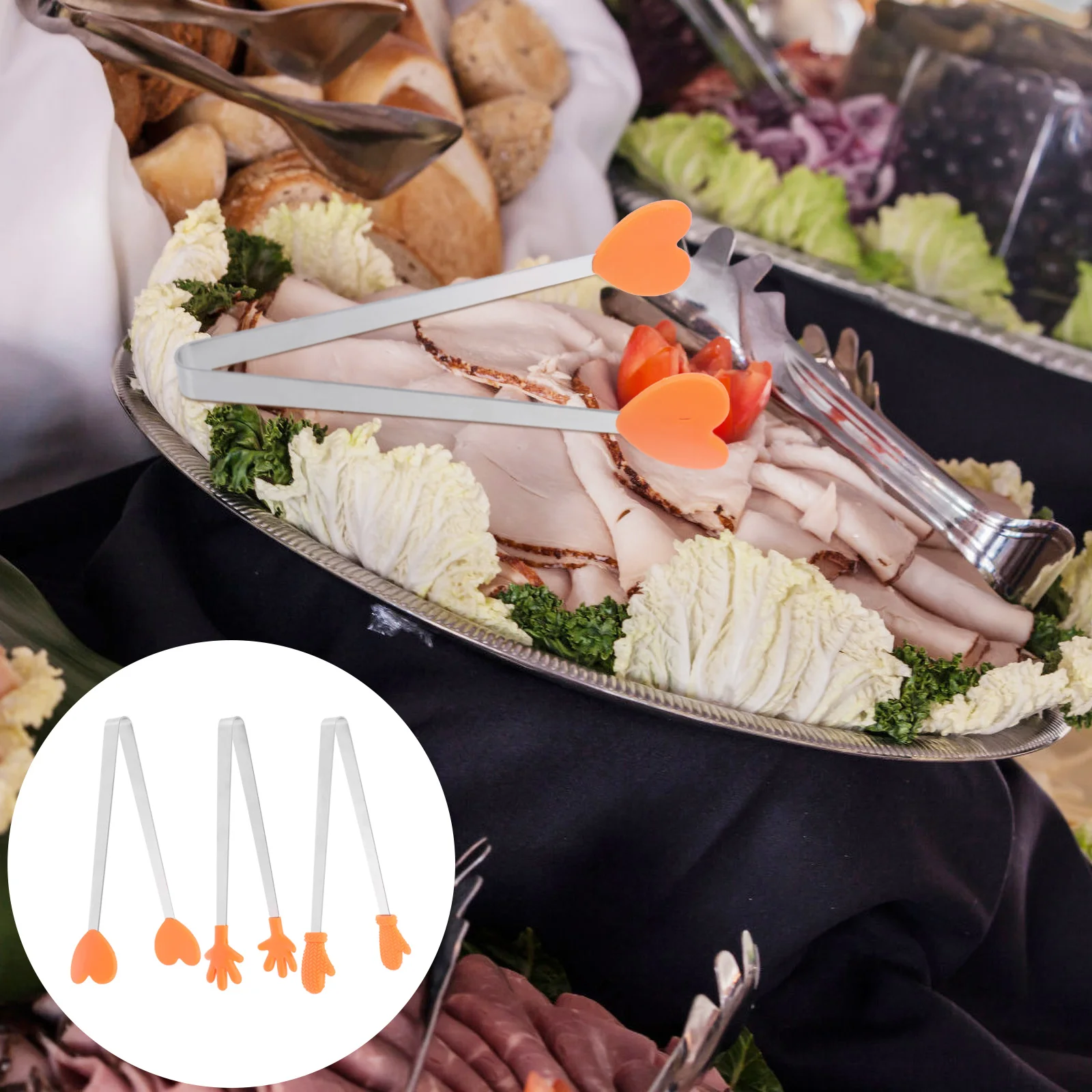 

Tongs Ice Serving Food Buffet Mini Metal Cooking Sugar Kitchen Salad Zubehör Tong Candybar Cube Appetizers Bread Eisschaufel