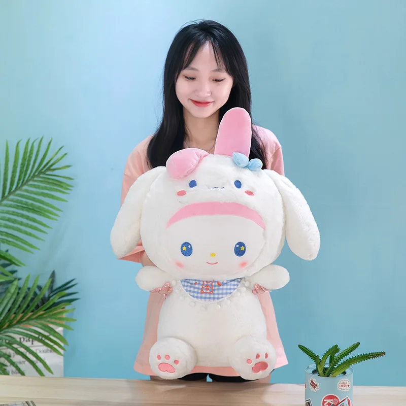 

35cm Sanrio Kawaii My Melody Cinnamoroll Cute Plush Shapeshift Stuffed Doll Decoration Room Toys Birthday Xmas Gifts Plush Dolls