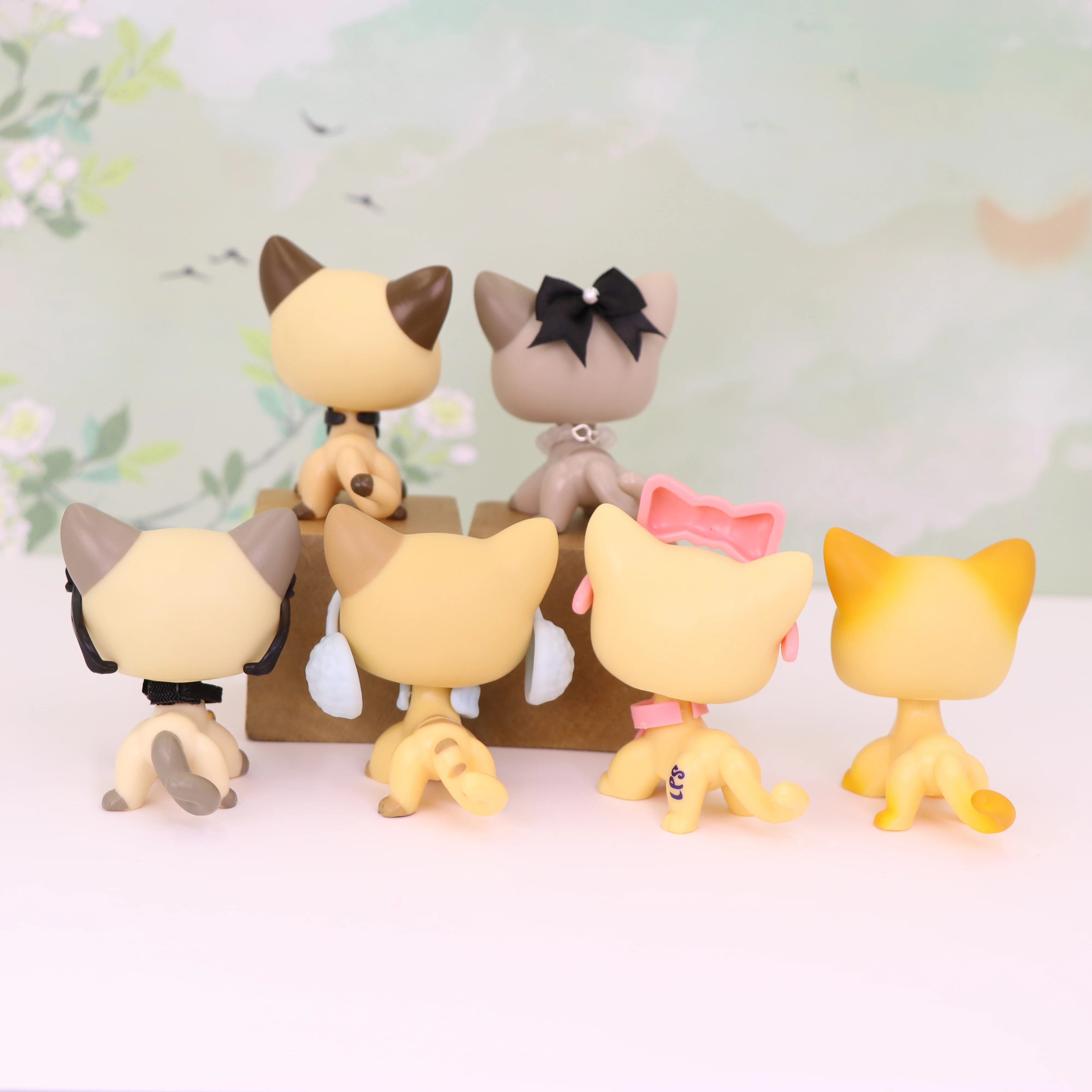 Фото 6 шт. игрушек-бобблхедов Minilpsshop Pet Shop в виде кошек с короткой шерстью # 1116 # 886 # 3573 # 1962 # 468 # 339 Прозрачный соединитель для LPS №4
