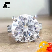 trendy women ring 925 silver jewelry with 9mm round shape zircon gemstone ornament for wedding party gift accessories wholesale
