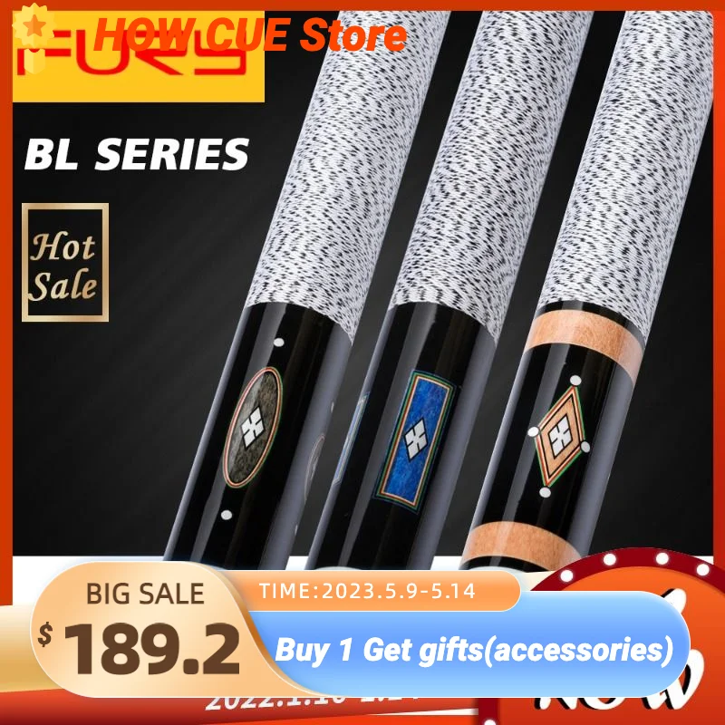 

Бильярдный бильярдный кий официальная фурия BL, 13 мм, набор наконечников «Кленовый половинчатый», профессиональный бильярдный стержень из и...