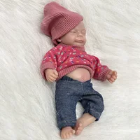 6inch Full Body Silicone Soft Real Touch Lifelike Mini Reborn Baby Doll with Cloth Toys for Girls Reborn Dolls Drop Shipping