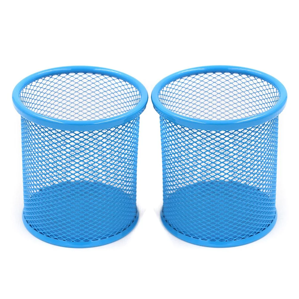 

Desk Holder Pen Holders Organizer Cute Accessories Assesorries Accesories Mesh Cup Steel Round Pens Organizers Kids Notebook