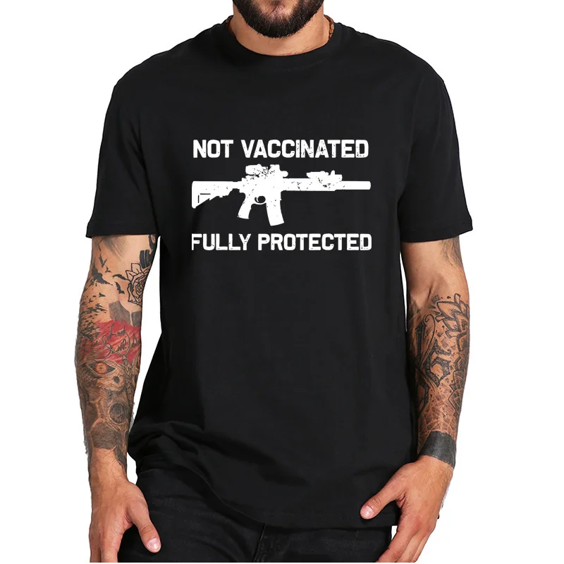 

Camiseta clásica de algodón para hombre, Camisa de algodón 100%, sin vacuna, totalmente segura, talla europea