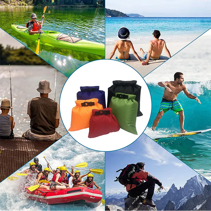 Multifunctional Lightweight River Rafting Five-piece Waterproof Anti-fouling Durable Adjustable Camping Surfing Bag