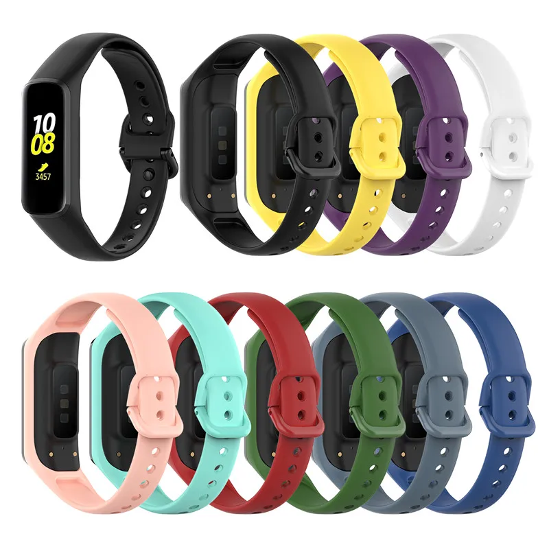 

Pure Color Silicone Strap For Samsung Galaxy Fit-e SM-R375 Band Sports Bracelet Wristband Replace For Fit E R375