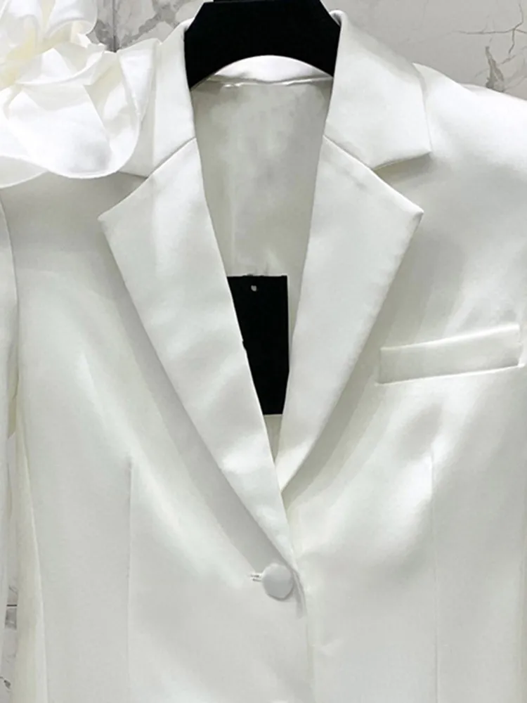 BPN элегантные Лоскутные блейзеры с аппликацией для женщин английским воротником