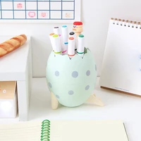 novelty cute dinosaur egg plastic pen holder stand office desk organizer pencil pot container stationery storage box kids gift