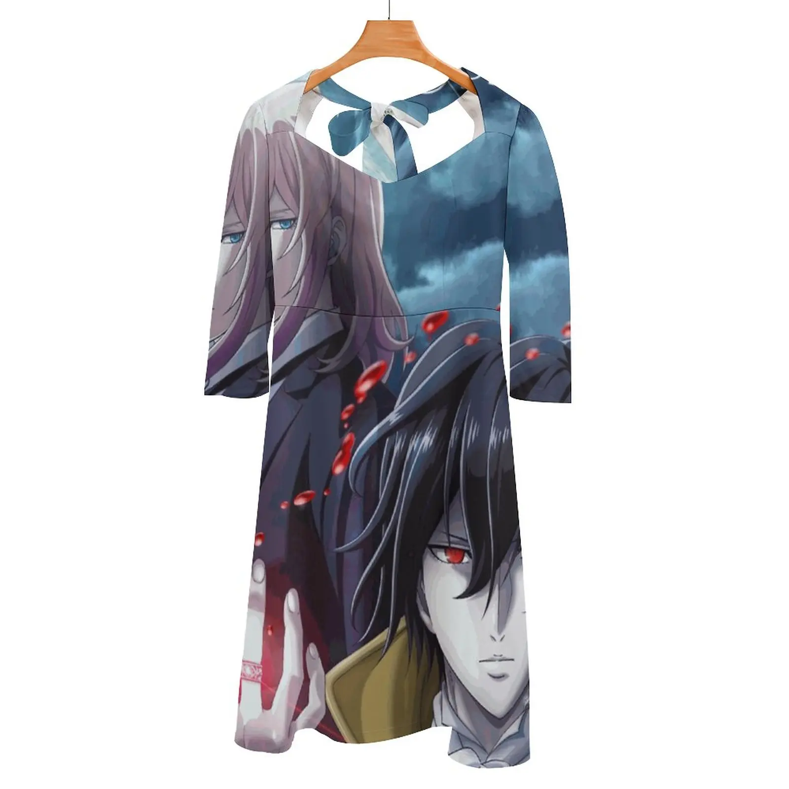 Благородное платье на завязках с открытой спиной, новая модель элегантного женского платья с квадратным вырезом, благородное аниме, Webtoon Cadis Etrama Di raiсаi