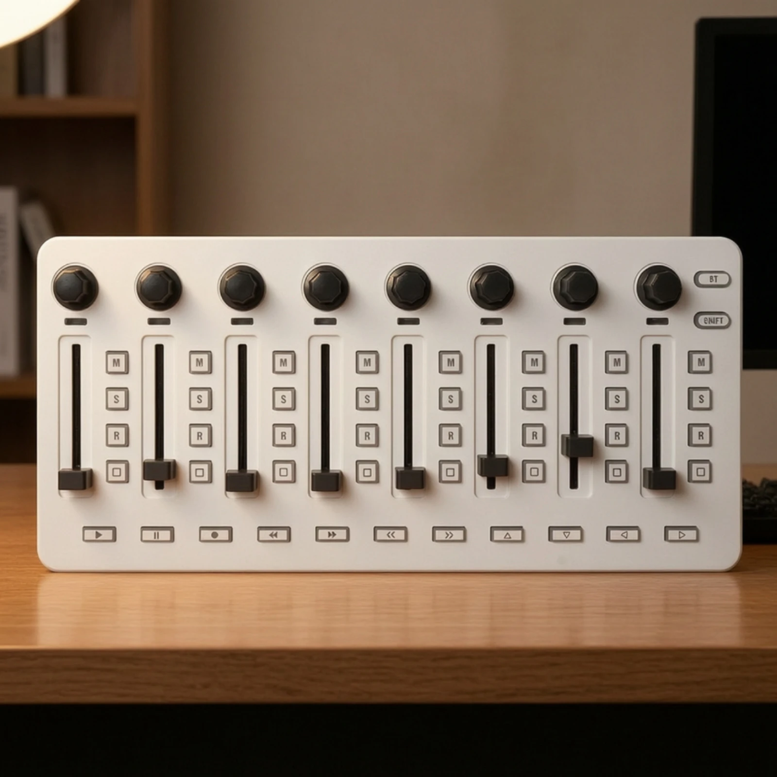 Фото MIDI-контроллер с фейдерами, тактильная USB MIDI-панель управления, программируемая панель управления микшерным пультом, подключение Plug-and-Play. №5