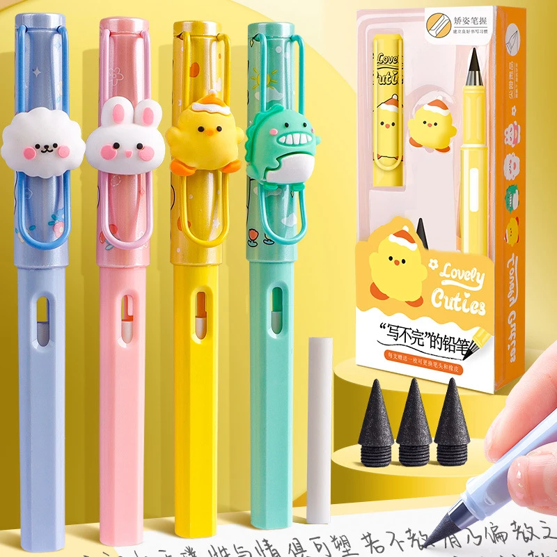

3pcs/set Cute Animals Unlimited Writing Pencil No Ink Pen Magic Pencils For Writing Art Sketch Painting Tool Kids Gifts