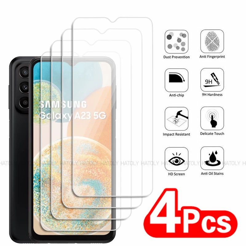 2/4 шт. защитные стекла для Samsung Galaxy A23