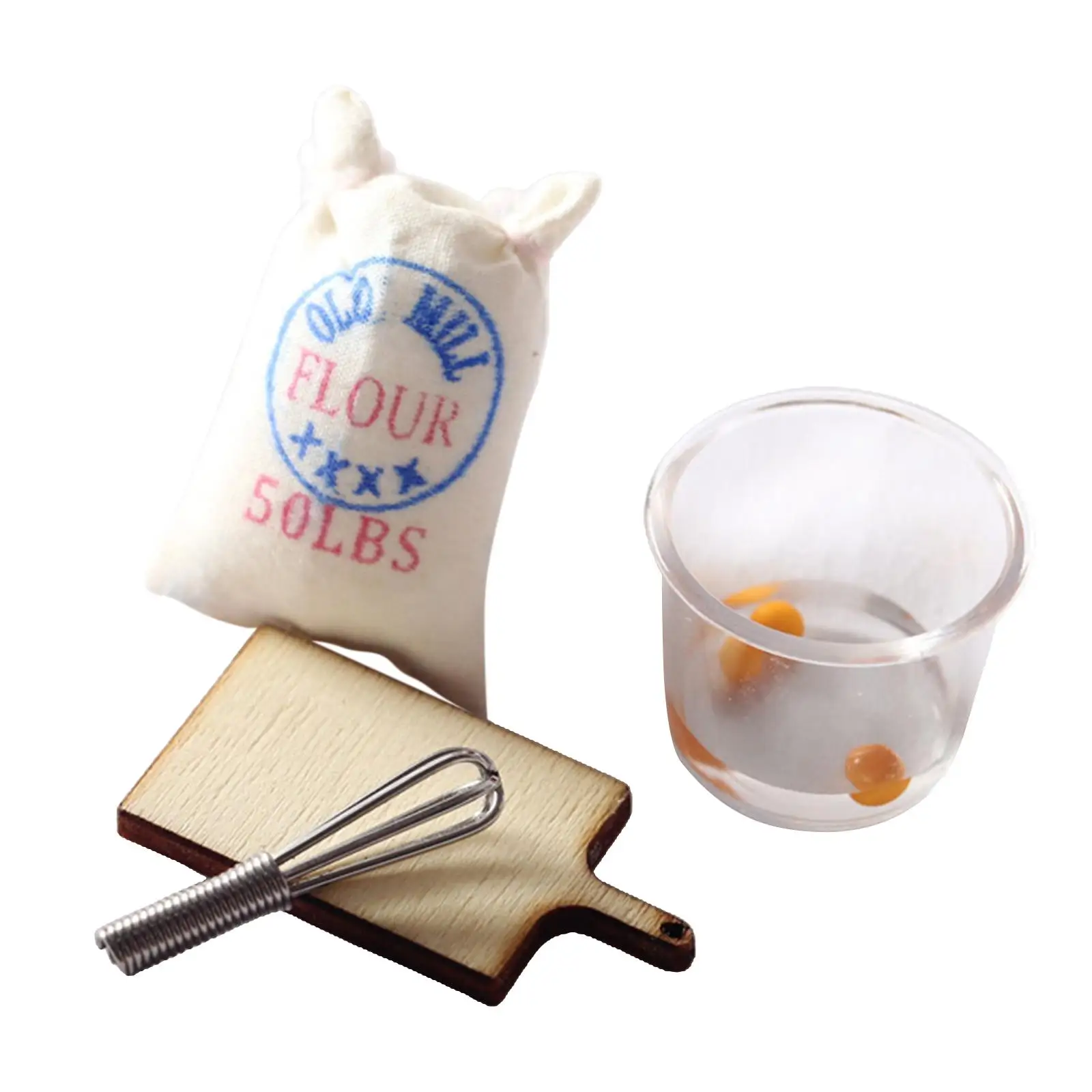 

1/12 Dollhouse Mini Bread Making Set Doll House Accessories DIY for Toddlers