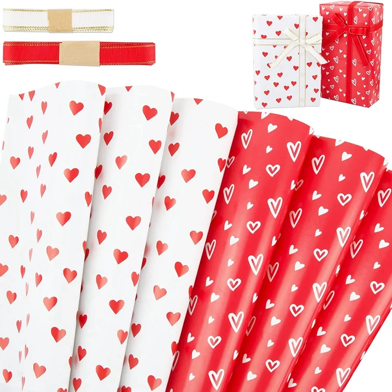 Sheets Set Of 6,valentine's Day Wedding Anniversary Present 