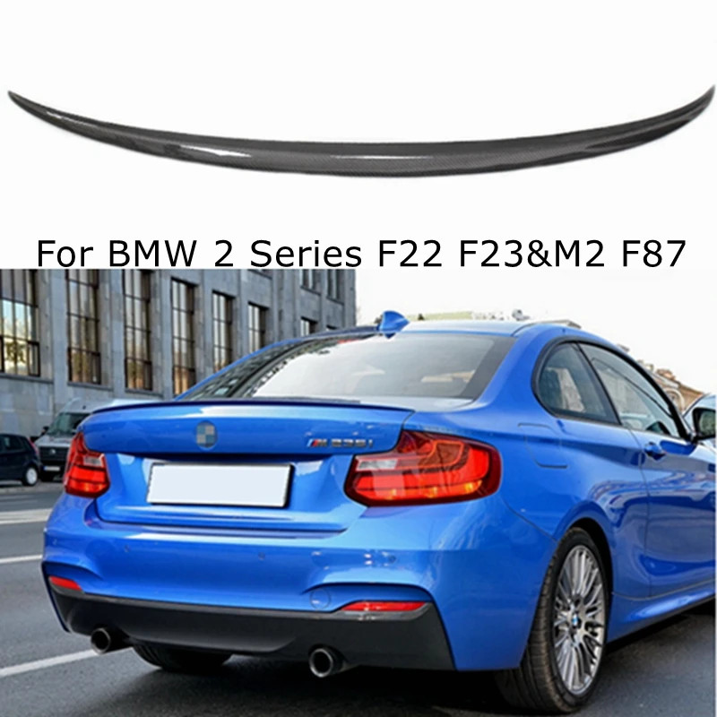 

FOR BMW 2 Series F22 F23&M2 F87 M Style Carbon Fiber Rear Spoiler Trunk Wing 2014-2020 FRP Gloss Black Forged Carbon