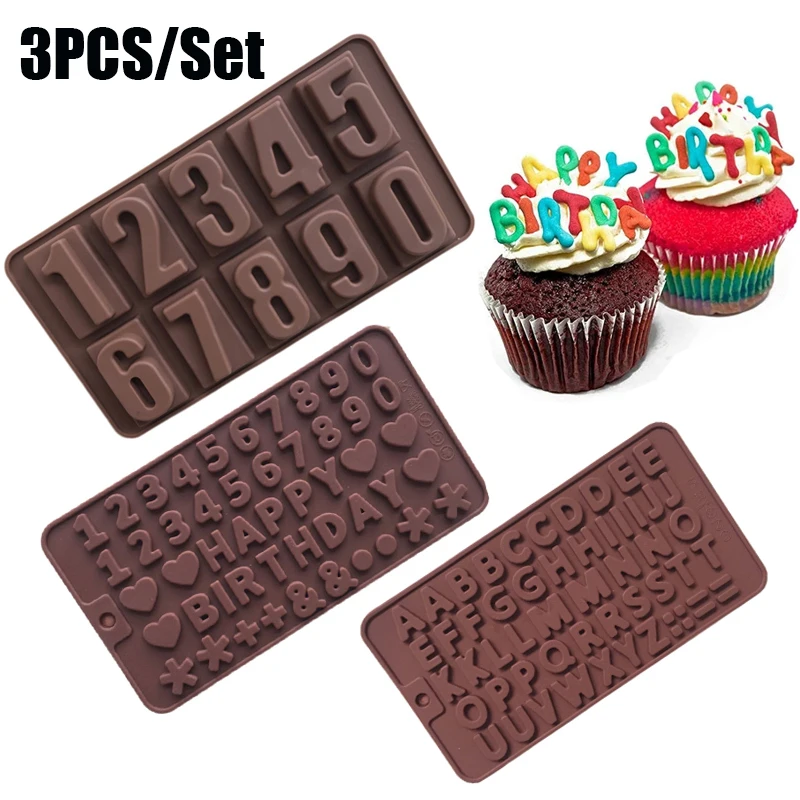 

3 шт./компл. инструменты для украшения тортов, силиконовая форма для шоколада, 3D форма для помадки, торта, конфет, кондитерских изделий, печен...