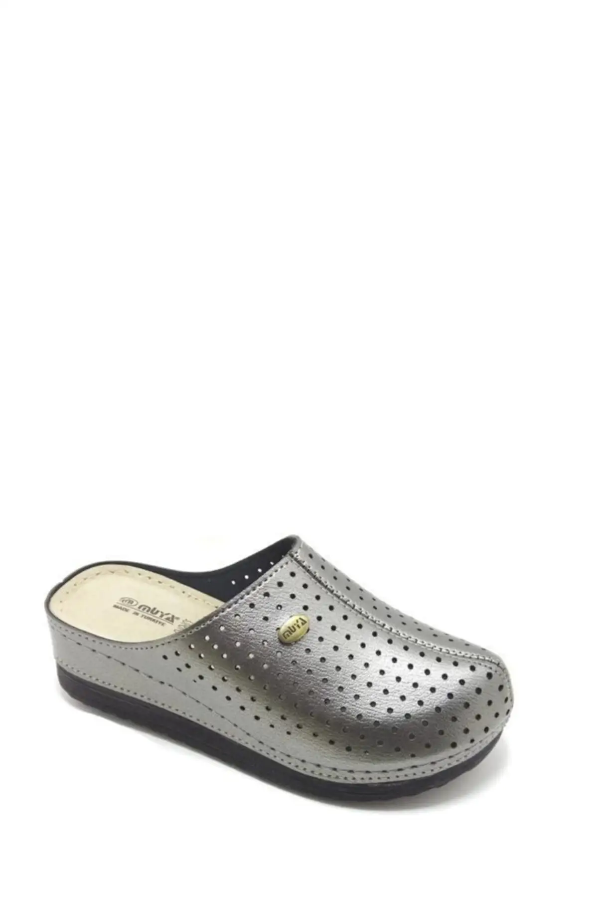 

Women's Silver Inlay High-Heeled Slippers 98322 591