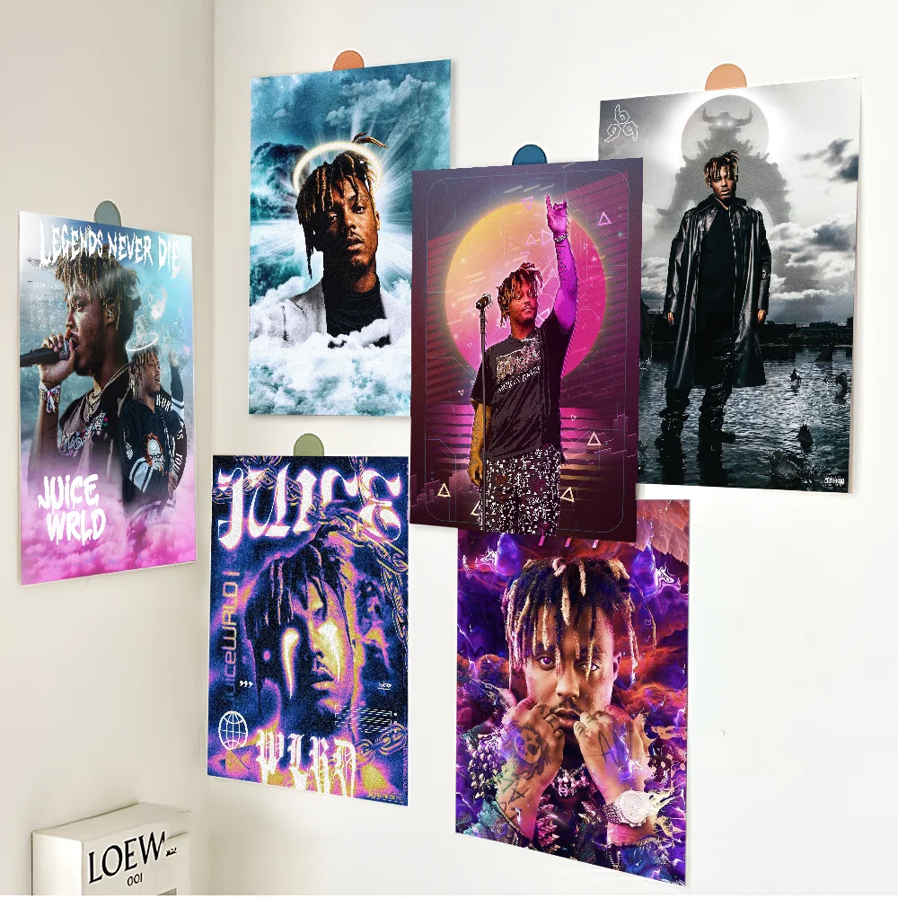 Juice WRLD рэпер классические винтажные постеры водостойкая бумажная наклейка