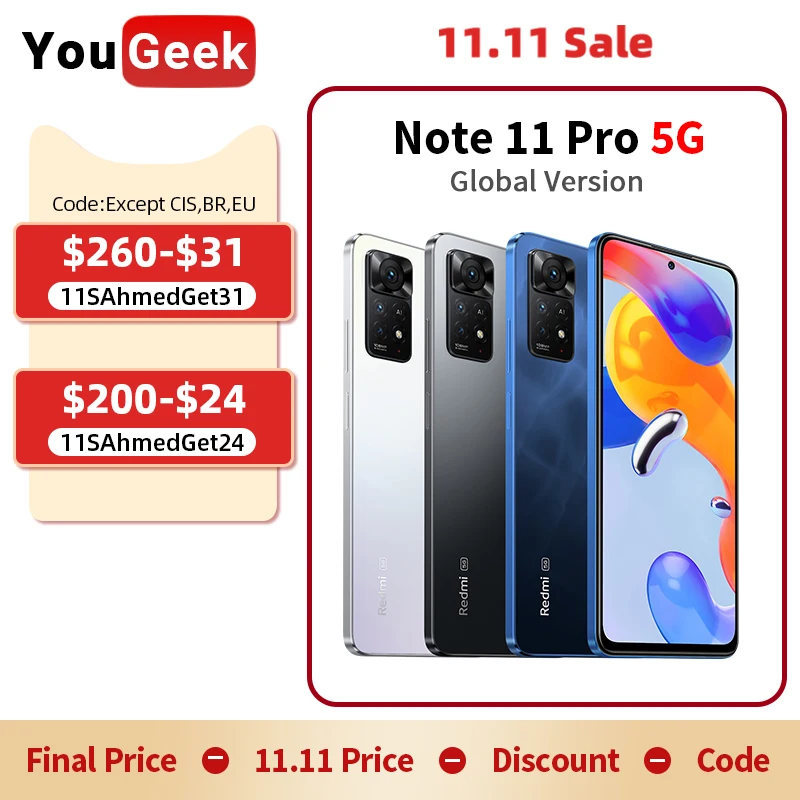 Tanie Xiaomi Redmi Note 11 Pro 5G Wersja Globalna Telefon Komórkowy 64GB/128GB Snapdragon 695 NFC 108MP Kamera Główna 67W Turbo ładowanie 5000mAh Najtaniej Xiaomi Redmi Note 11 Pro 5G Wersja Globalna Telefon Komórkowy 64GB/128GB Snapdragon 695 NFC 108MP Kamera Główna 67W Turbo ładowanie 5000mAh