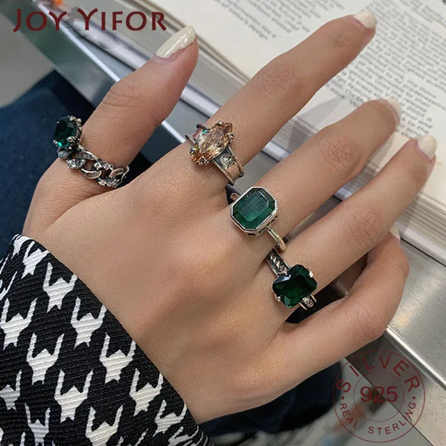 

Кольца из серебра 925 пробы с цирконом, Изящные Ювелирные изделия для женщин, пар, модные, креативные, дизайнерские, аксессуары для вечеринок, ...