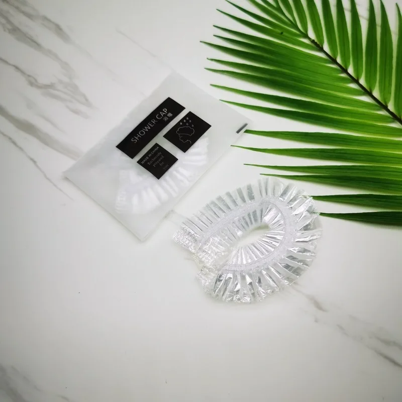 

Одноразовые шапочки для душа, пластиковые прозрачные шапочки для волос, большие толстые водонепроницаемые шапочки для ванны для женщин, дорожные аксессуары для отеля, 500 шт.