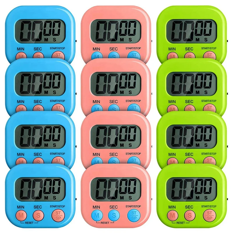 

Small Digital Kitchen Timer Count Up And On/ Off Switch Timer With Loud Alarm Magnetic Back Large Display Timer