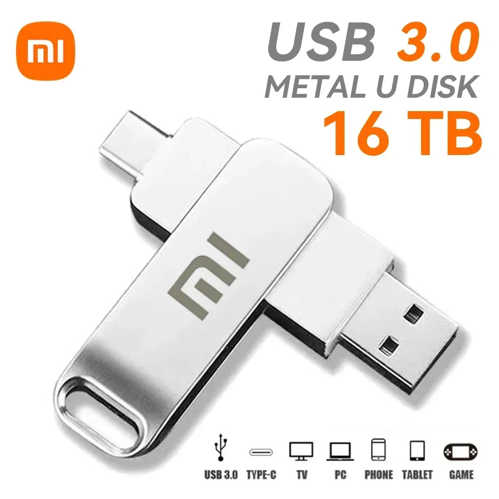 Металлический USB-флешка 1 ТБ для Xiaomi Mini 2TB 3.0