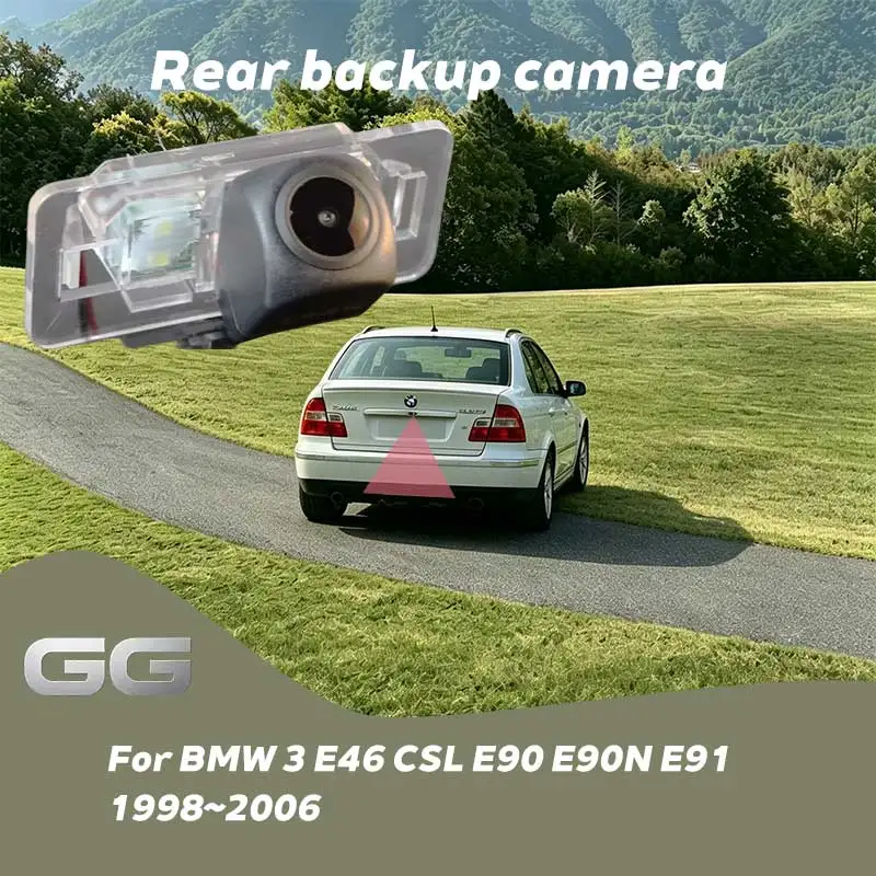 Фото Камера заднего вида для BMW 3 E46 CSL E90 E90N E91 1998~2013, ночное видение, AHD, CCD, водонепроницаемая, 1080/720, камера заднего хода №1