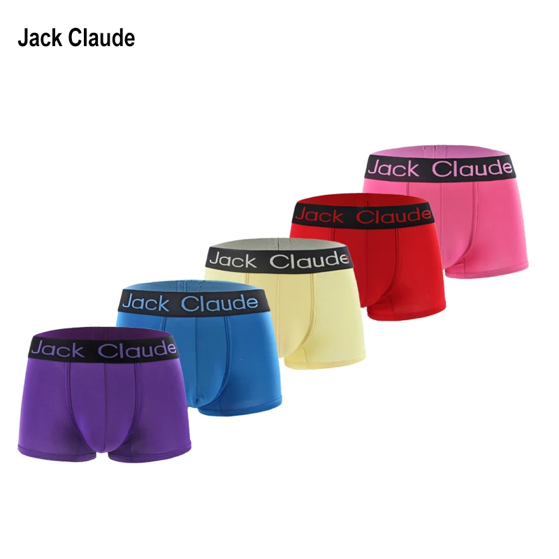 JackClaude Men Boxer Briefs Bokserki Meskie Underwear Sexy Lingerie Ropa Interior Hombre Pantie Sous Vetement Shorts Underpants