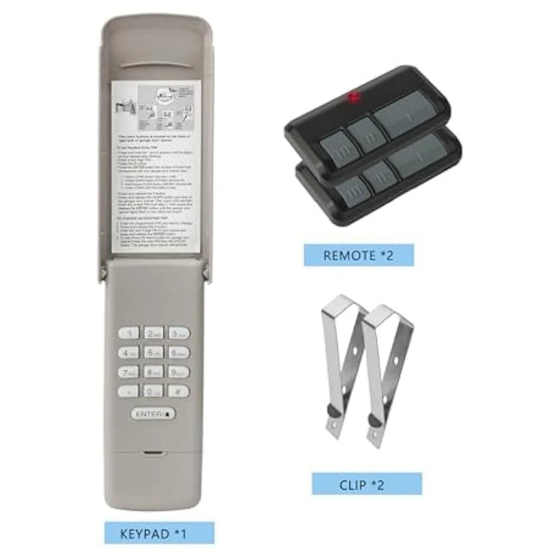 877MAX Garage Door Keypad With 2Pack 893MAX Opener Remote Replacement Parts Fit For Since 1993