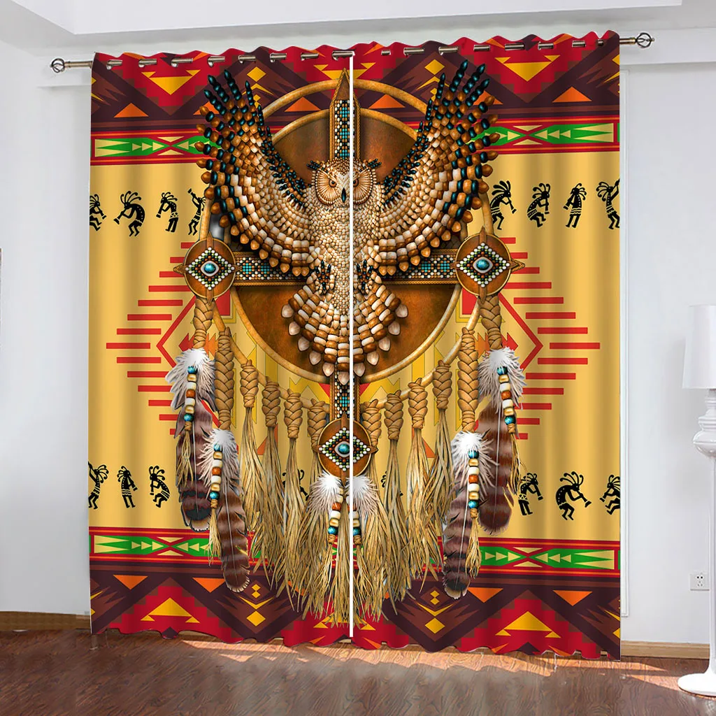 Светонепроницаемые шторы с 3D индийским узором домашнее украшение