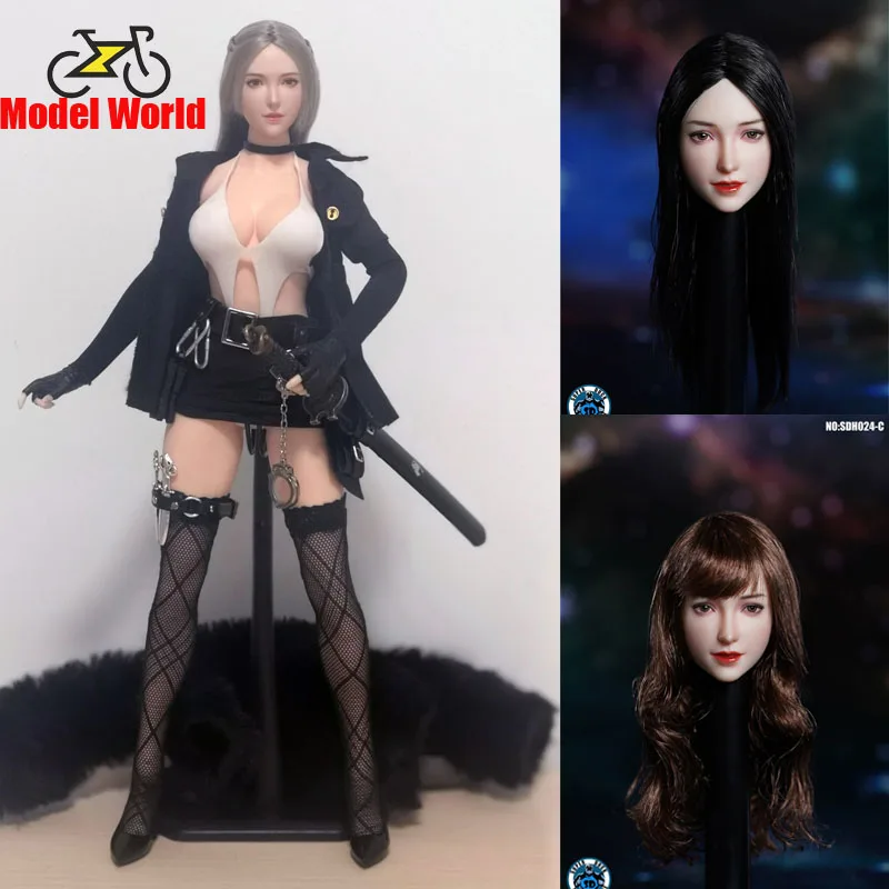 

IN STOCK SUPER DUCK SDH024 1/6 Scale female head sculpt pale skin fit 12 inches TBLeague JIAOU action figure body model