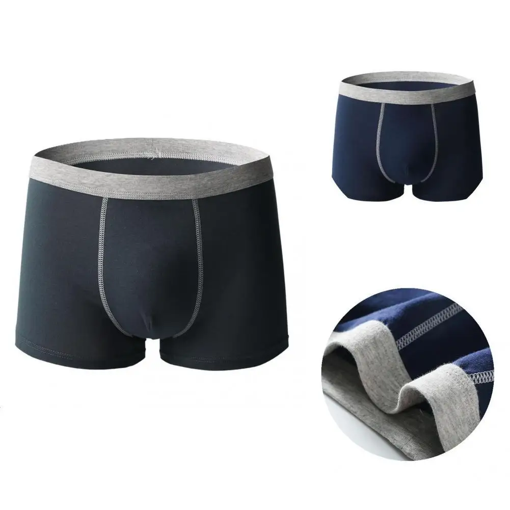

Soft Stylish Comfortable Men Underpants High Elasticity Men Boxers Contrast Colors for Sleeping