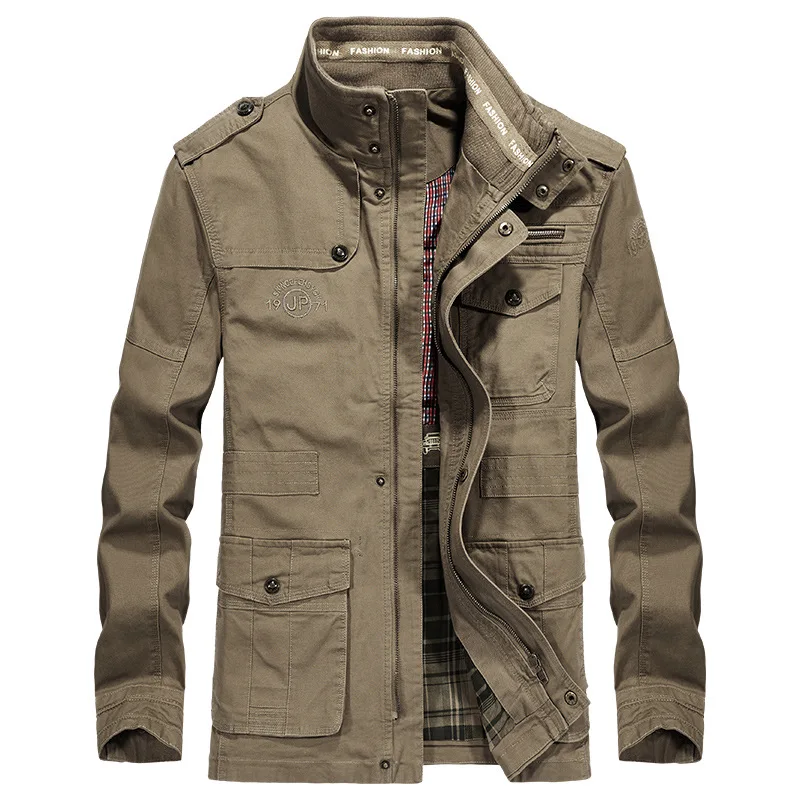 

2022 New Military Jacket Men Spring Autumn Cotton Outdoor Multi-pocket Mens Jackets Casual Coat Male Chaqueta Hombre Size7XL 8XL